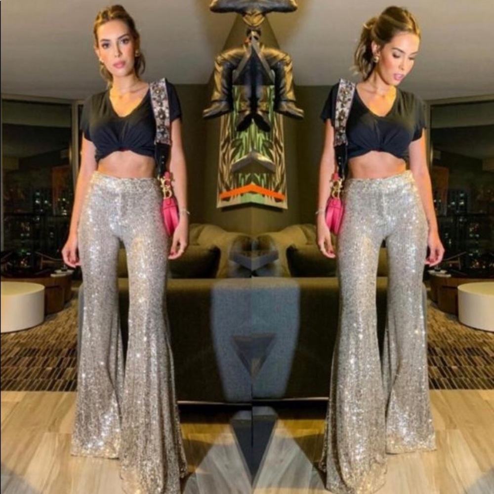 Zara Sequin Flares